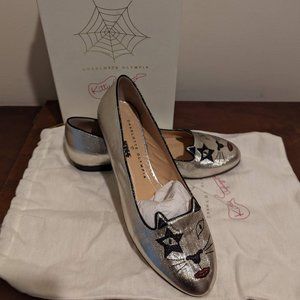 Charlotte Olympia KISS Kitty Unplugged Metallic Loafer